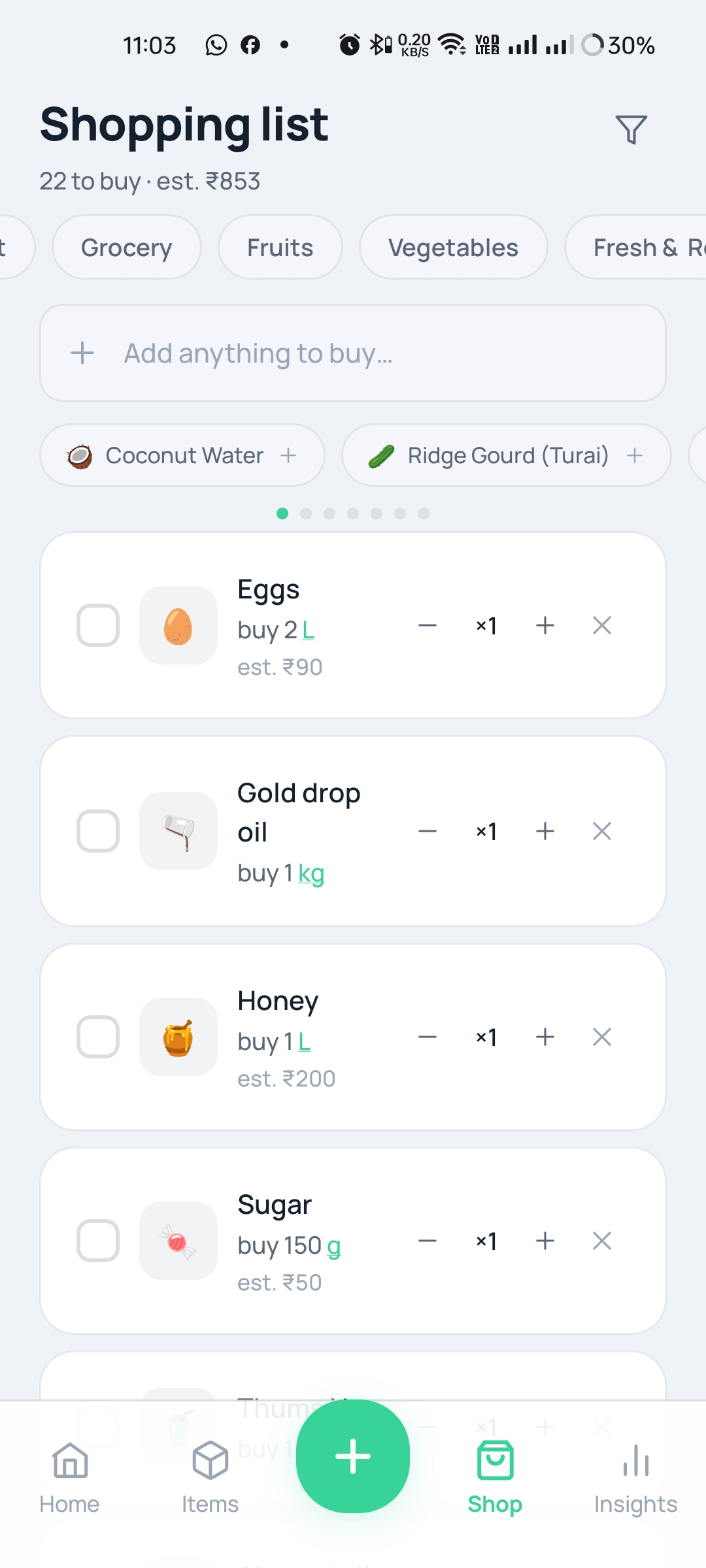 Light mode shopping